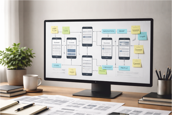 UX interaction and user flow design